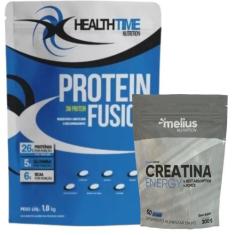 Whey fusion 1800grs + creatina 300grs - HEALTH TIME, BANANA COM CANELA