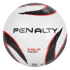 Bola Futsal Penalty Max 500 Term XXII, Único, Branca vermelha, Preto