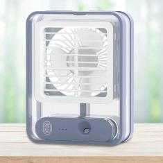 Ventilador Pequeno Silencioso Umidificador Luz Led Ar Fesco - BELLATOR