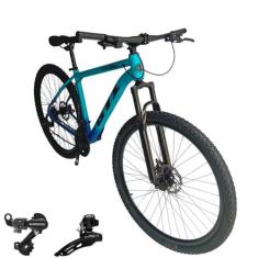 Bicicleta Aro 29 GTI Roma Quadro Alumínio 6061 24 Velocidades MTB Câmb