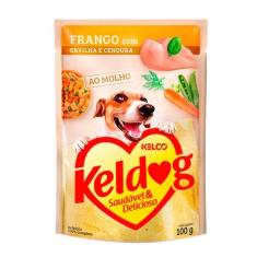 Ração Úmida para Cachorro Keldog Sabor Frango com Ervilha e Cenoura em