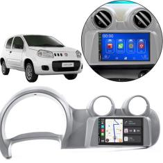 Kit Multimídia Carplay Uno Fiorino 2011 A 2015 7 Pol MP5 + Câmera de r