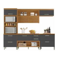 Cozinha Compacta Nesher Realeza + Balcão de  - Cozinha 2 Gavetas + Bal