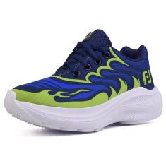 Tenis Infantil De Amarrar Meninos Leve Desenhos LIGHT-Masculino