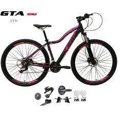 Bicicleta Aro 29 Feminina Ksw Mwza Kit 2x9 Gta Sunrun Disco K7 11/36 Pedivela 24/38d Suspensão Trava-Feminino