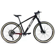 Bicicleta Aro 29 Ksw Xlt 12v Garfo com Trava K7 11/50 Freios Hidráulicos Kit 1x12 - Preto\Vermelho\Branco