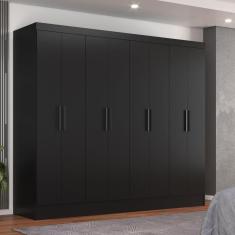 Guarda Roupa Casal 8 Portas 4 Gavetas Jatobá Yescasa Preto