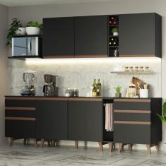 Cozinha Completa Madesa Reims 260006 Com Armário E Balcão - P