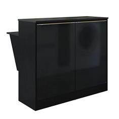 Bancada Balcão com Prateleira/divisor de ambientes Multimóveis Preto