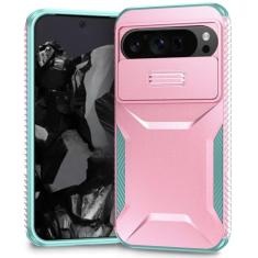 HAO RIYLN Capa à prova de choque para Google Pixel 9 Pro XL / 9 Pro / 9, capa protetora antiarranhões para lente de câmera, cinza, 9 Pro XL