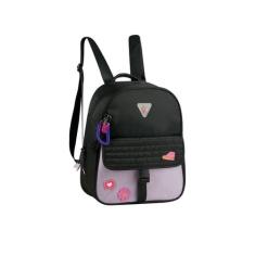 Bolsa Mochilha De Costas Preta Nylon Luluca Oficial Lulike LU2959PT - 