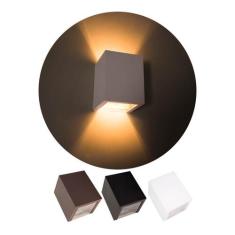 3x Arandela Efeito 2 Focos Preto Sem Friso Box Policarbonato St1386 - 