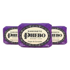 Kit 3 Sabonetes em Barra Toque de Lavanda Glicerina Vegetal Vegano Phe