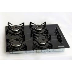 Fog o Cooktop 4 Bocas Acendimento Autom tico Easy Clean Brasl