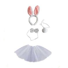 Fantasia Coelhinha Infantil Rosa - 4 Peças - CM Presentes e Fantasias