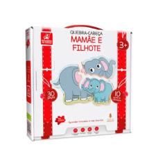 Brincadeira de Criança Quebra-Cabeça Infantil Mamãe e Filhote