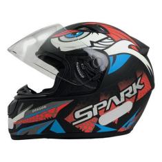 Capacete Moto Ebf New Spark Dragon Esportivo Com Narigueira, 60, VERME