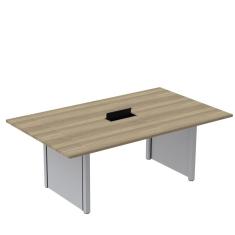 Mesa de Reunião 2000x1400 Mrcpb2014pp Noce Naturalle/Cinza