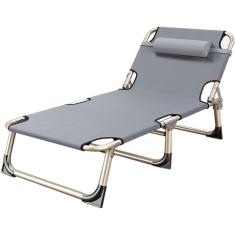 Berço de acampamento dobrável, berço dobrável para adultos Berço portátil dobrável ao ar livre para viagens, acampamento, férias na praia, espreguiçadeira dobrável reclinável para uma pessoa