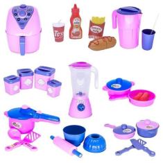 Kit Brinquedo Cozinha Infantil Comidinhas Air Fryer 26 Peças - Altimar