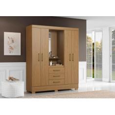 Guarda Roupa Casal Capelinha Com Espelho Paris Atacama - Aramóveis