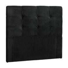 Cabeceira Solteiro 90cm Daiana Suede Negro ID Milani Store - Idelfonso