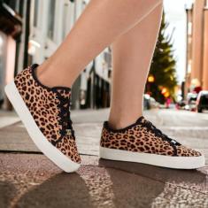 Tênis Feminino Casual Confortável Basico - KAMARINE, Onça, 37