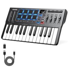 Controlador de teclado MIDI Donner DMK25 Pro 25 Mini Key