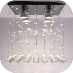 Lustre de cristal para sala de jantar com 30cm de altura lâmpadas incl