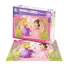 Quebra Cabeça Princesas - 100 Peças - Pais e Filhos
