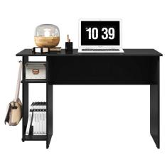 Mesa Para Escritório 3875 Preto Fosco - Qmovi