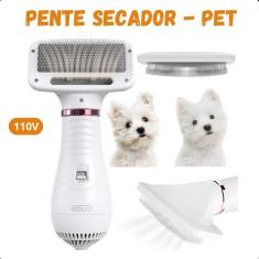 Pente Secador Pet - Profissional Banho Tosa Cachorro Gato 110V funcion