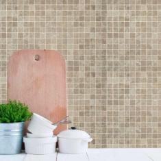 Papel de Parede Auto Adesivo Lavável Pastilha Pa0050 Bege - Final Deco