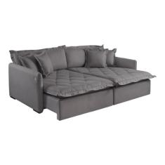 Sofá Retrátil e Reclinável Iris 1,60M 2 Lugares Linho - Blossom Casa, 