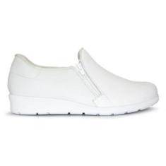 Tênis Usaflex Em Couro Slip On Zíper MM1801-Feminino