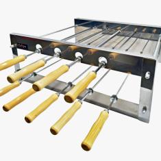 Churrasqueira Rotativa Cerpo 09 Espetos Dupla Inox