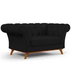 Sofá 2 Lugares Império 150 Cm Corano Preto C-05