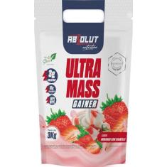 Hipercalórico Ultra Mass 3kg - Absolut Nutrition, Morango com Blueberr