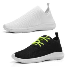 Kit 2 Tênis Masculino Caminhada Confortavel Moderno Leve - EXP, 39, Br