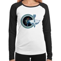 Baby Look Raglan Signo Sagitário Astrologia Manga Longa - Foca na Moda