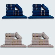 Jogo De Toalhas 24 P? S Cole??O Montreal 100% Algod? O Az + cz