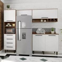 Cozinha Compacta Modulada 4 Peças 5 Portas 4 Gavetas Evolution Plus Br