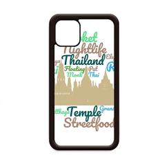 Capa Thailand Building Temple Landmark Wordcloud para iPhone 12 Pro Max para Apple Mini Mobile Case Shell