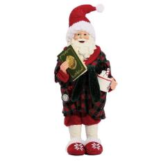 Boneco Natal Decorativo Papai Noel Pijama Natalino 29Cm