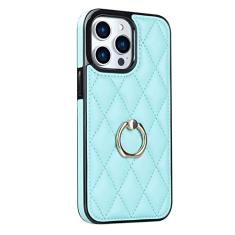 Capa de telefone anel leve para iPhone 14 13 Mini 12 11 X XS XR Max SE 2022 8 7 6 6S Capa de couro, verde claro, para iPhone 14