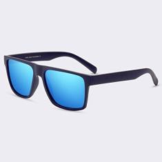 Óculos Aofly AF8034 óculos de sol masculino polarizado, óculos de sol clássico masculino, polarizado, preto, para direção af8034 (Azul)