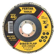 Disco Flap Cônico 4.1/2" (Pol.) - 115mm Grão 80 Fertak