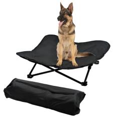 Cama elevada para cães, berço portátil elevado para ambientes externos e internos, cama dobrável para cães com bolsa de transporte acolchoada incluída espreguiçadeira de viagem elevada para animais de