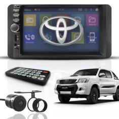 Kit Central Multimídia Mp5 2 Din Bt Espelha Dvd Toyota Hilux - First O