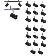 Kit 20 Spot Trilho Perfilado Eletro calha Par20 Bulbo OL8 - Hiperlight